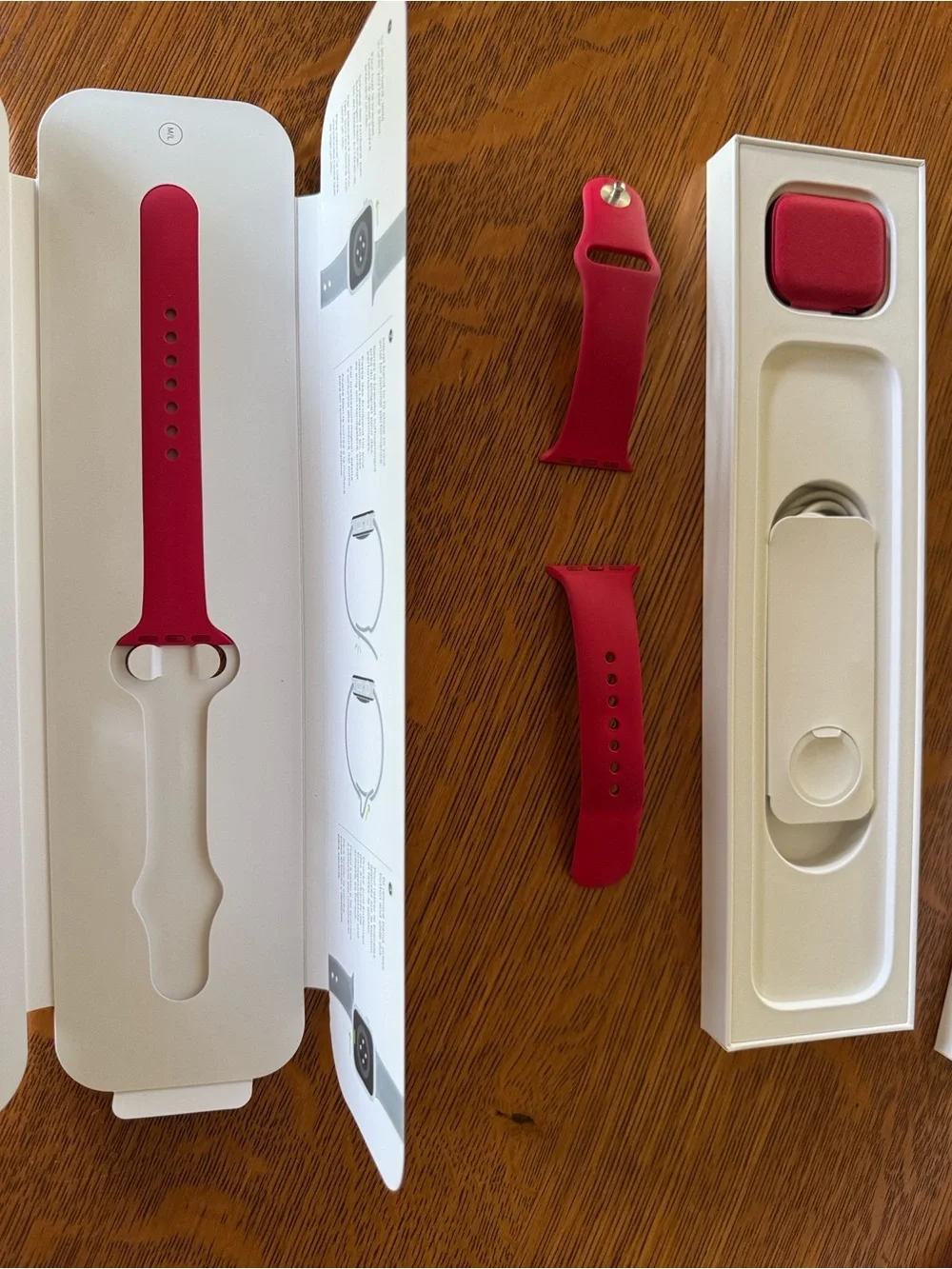 Apple Watch Series 7 with Red Sport Band - GPS - 42mm case